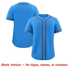 Light Blue Classic Style Baseball Jersey Uniform 8