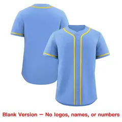 Light Blue Classic Style Baseball Jersey Uniform 8