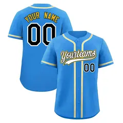 Light Blue Classic Style Lightweight Baseball Jersey 1
