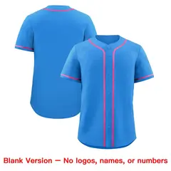Light Blue Classic Style Lightweight Baseball Jersey 8