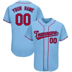 Light Blue Classic Team Style Authentic Baseball Jersey 1