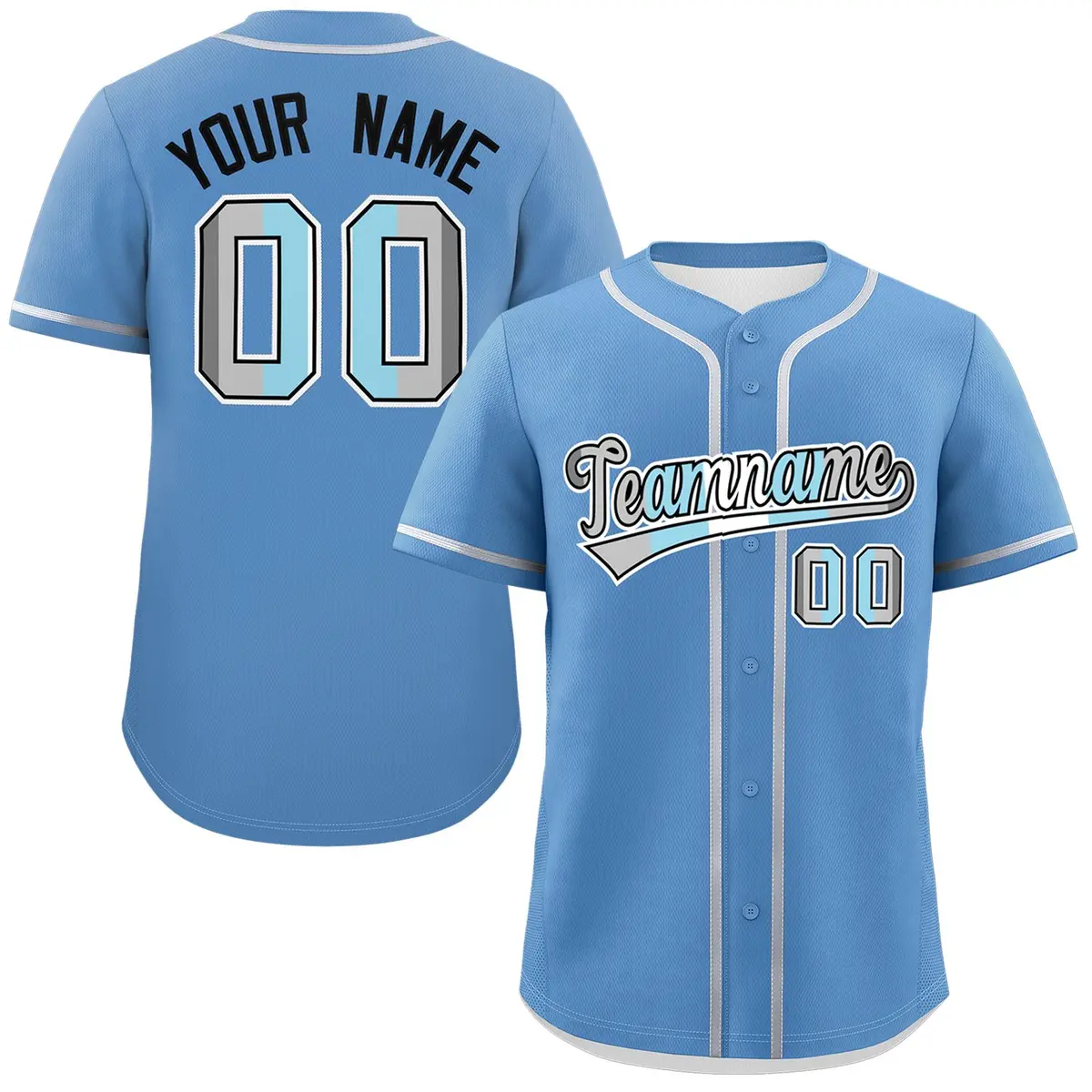 Light Blue Demiboy Pride Month Baseball Jersey
