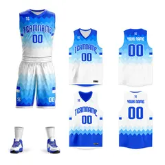 Light Blue Double Side Sets Sportswear Basketball Jersey