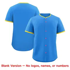 Light Blue Fluorescent Green Pink Baseball Jersey 8