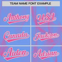 Light Blue Fumes Graffiti Pattern Authentic Baseball Jersey 3