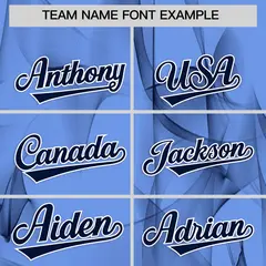 Light Blue Fumes Graffiti Pattern Authentic Baseball Jersey 3