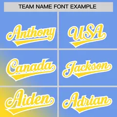 Light Blue Gold Diagonal Stripe Gradient Baseball Jersey 3