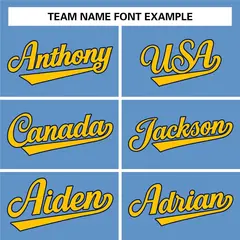 Light Blue Gold-Navy Classic Authentic Baseball Jersey 3
