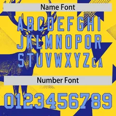 Light Blue Gold Raptor Series Raglan Baseball Jersey 5