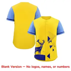 Light Blue Gold Raptor Series Raglan Baseball Jersey 8