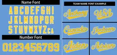 Light Blue Gold-White Stripe Raglan Baseball Jersey 3