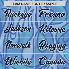 Light Blue Graffiti Pattern Authentic Football Jersey 3