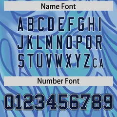 Light Blue Graffiti Pattern Authentic Football Jersey 4