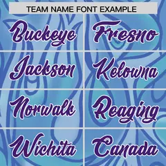 Light Blue Graffiti Pattern Authentic Football Jersey 3