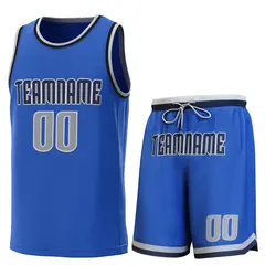 Light Blue Gray-Navy Classic Sets Basketball Jersey 1