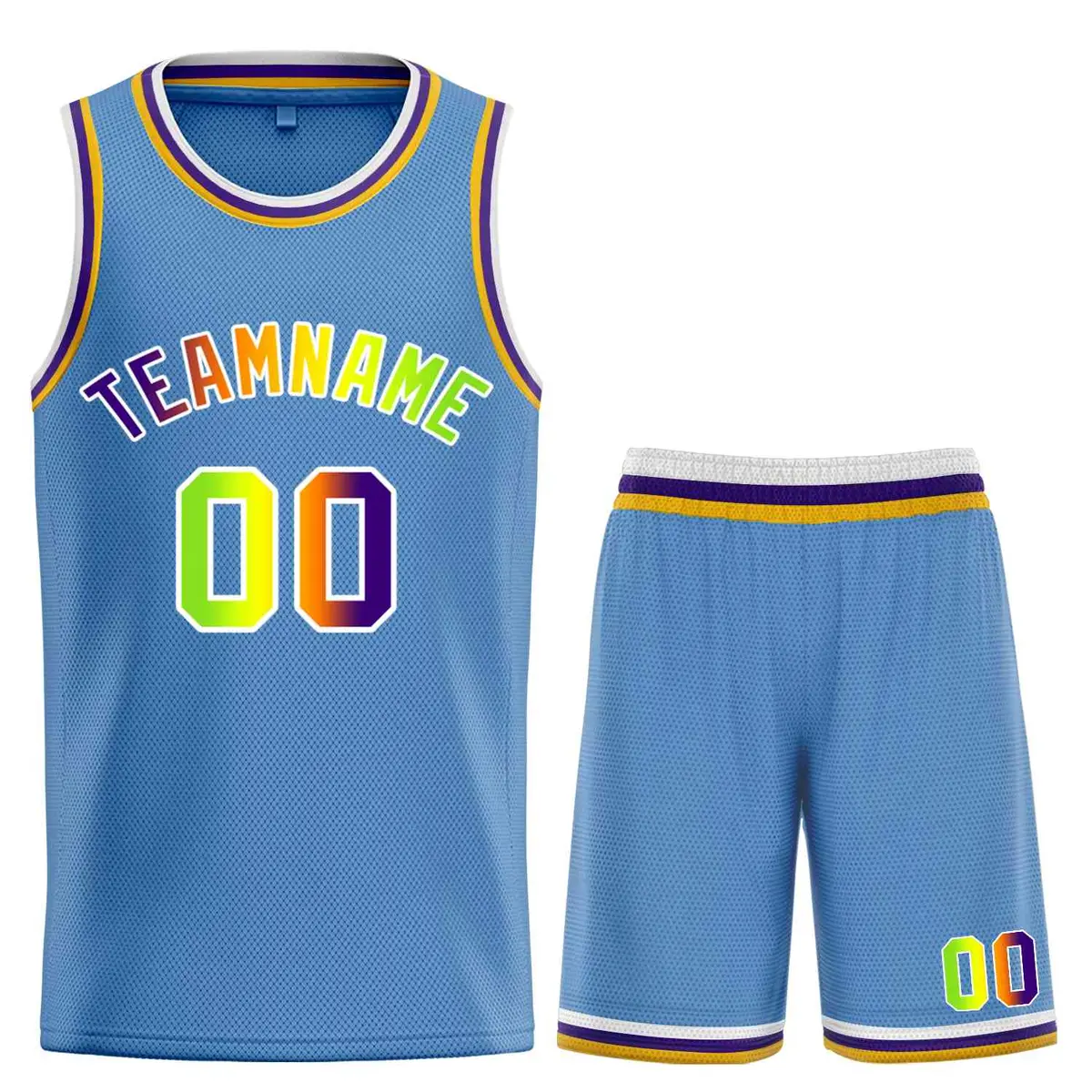 Light Blue Green-White Bull Classic Sets Basketball Jersey