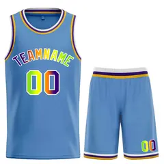 Light Blue Green-White Bull Classic Sets Basketball Jersey 1