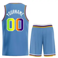 Light Blue Green-White Bull Classic Sets Basketball Jersey 2