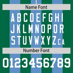 Light Blue Kelly Green Thick Stripe Baseball Jersey 4