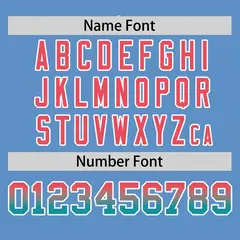 Light Blue Light Red-Aqua Gradient Side Baseball Jersey 4