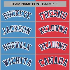 Light Blue Light Red-Navy Two Tone Split Varsity Full-Snap Letterman Jacket 5