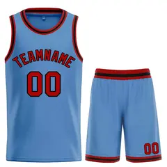 Light Blue Maroon-Black Bull Classic Sets Basketball Jersey