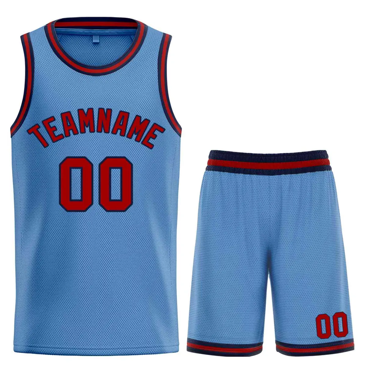 Light Blue Maroon-Navy Bull Classic Sets Basketball Jersey