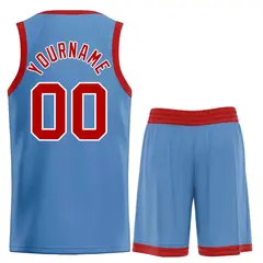 Light Blue Maroon-White Bull Classic Sets Basketball Jersey 2