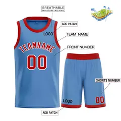 Light Blue Maroon-White Bull Classic Sets Basketball Jersey 3