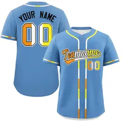 Light Blue Maverique Pride Month Baseball Jersey 1