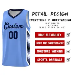 Light Blue Mosaic Gradient Fashion Basketball Jersey Uniform 2