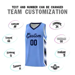 Light Blue Mosaic Gradient Fashion Basketball Jersey Uniform 4