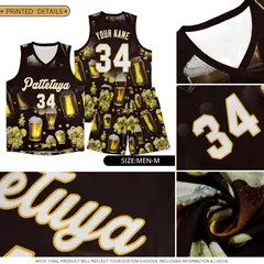 Light Blue National Beer Day Beer Bubble Basketball Jersey 6
