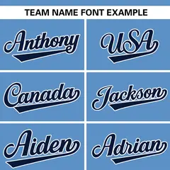 Light Blue Navy Flame Graffiti Authentic Baseball Jersey 3