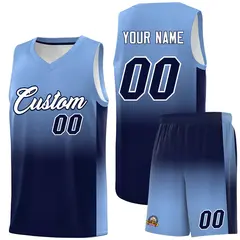 Light Blue Navy Gradient Fashion Basketball Jersey 1