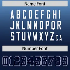 Light Blue Navy Gradient Side Pattern Football Jersey 4