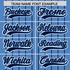 Light Blue Navy Gradient Stripe Sleeves Baseball Jersey 3