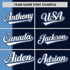 Light Blue Navy Gradient Stripe Two-Button Softball Jersey 3