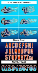 Light Blue Navy Navy-Light Blue Gradient Two-Button Softball Jersey 3
