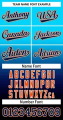 Light Blue Navy Navy-White Gradient Two-Button Softball Jersey 3