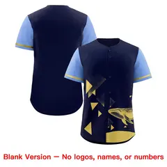Light Blue Navy Raptor Series Raglan Baseball Jersey 8