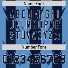 Light Blue Navy Razr Stripe Graffiti Flag Football Jersey 4