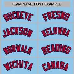 Men's Light Blue Navy-Red Bull Casual Basketball Jersey 3