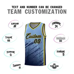 Light Blue Navy Splash Basketball Uniforms for Training 4