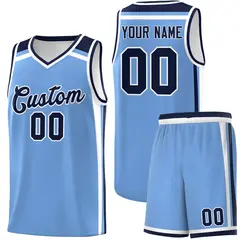 Light Blue Navy White Color Charge Series Basketball Jersey