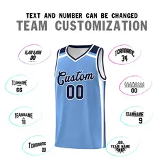 Light Blue Navy White Color Charge Series Basketball Jersey 4