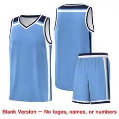 Light Blue Navy White Color Charge Series Basketball Jersey 7