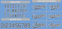 Light Blue Navy-White Stripe Fashion Baseball Jersey 3