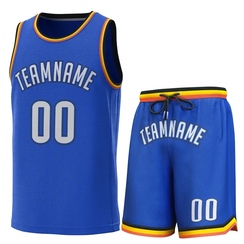 Light Blue Navy-Yellow Classic Sets Basketball Jersey