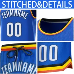 Light Blue Navy-Yellow Classic Sets Basketball Jersey 6